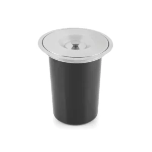 Universal 8L Stainless Steel Benchtop Bin, Black